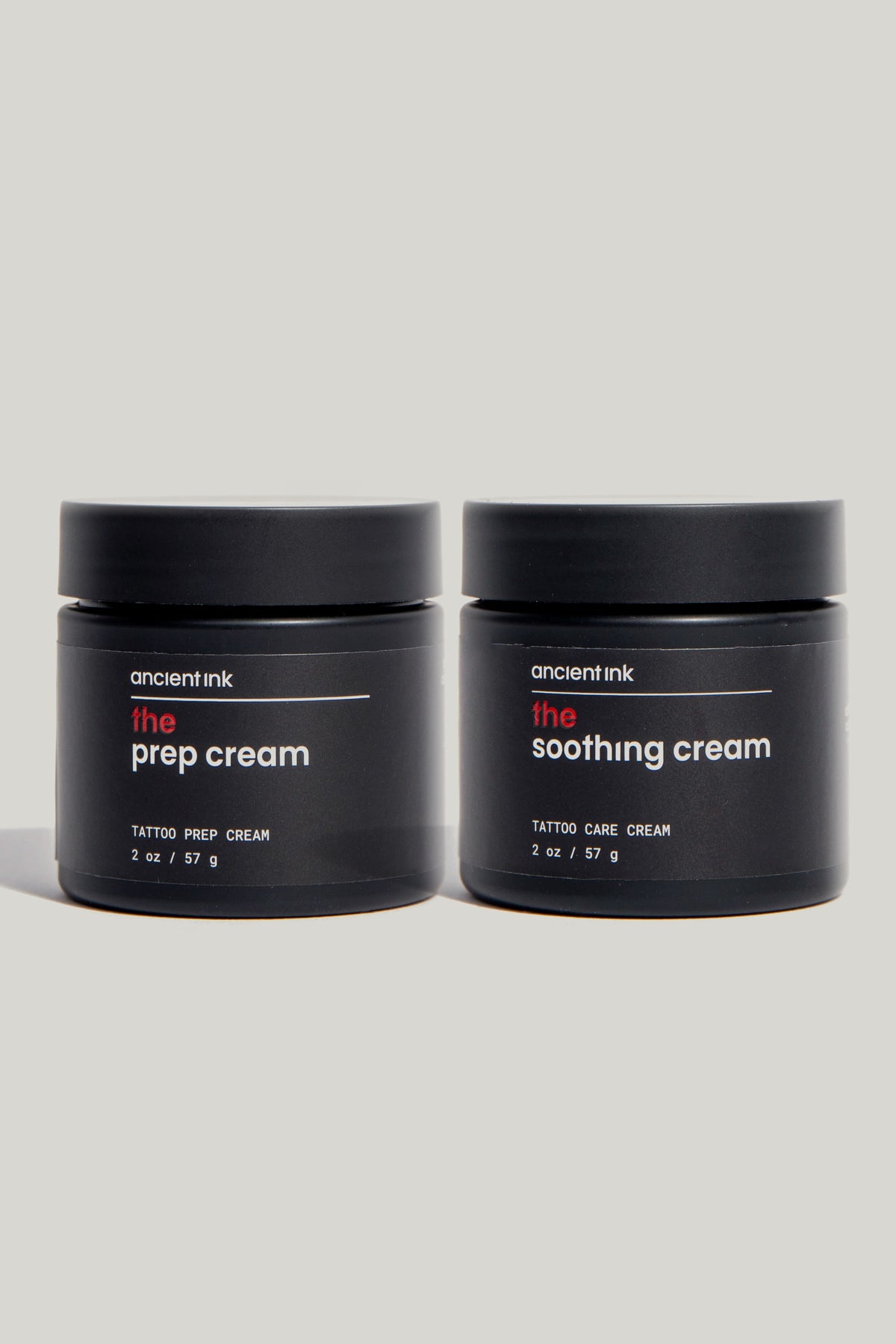 the tattoo prep bundle: prep cream and soothing cream